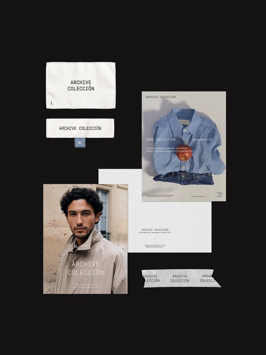 Archive Colección stationery on a dark surface
